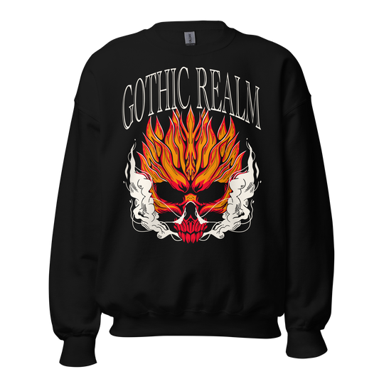 Flaming Skull Unisex Sweatshirt